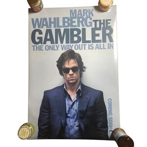 The Gambler 2014 Original Advance Movie Poster 27x40 Mark Wahlberg Casino D/S